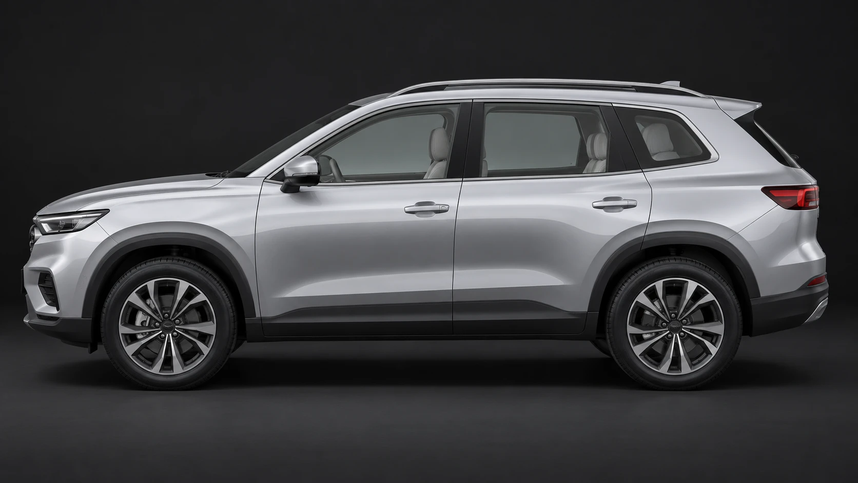 Side-profile silver SUV used to illustrate changing front and rear window tint shades